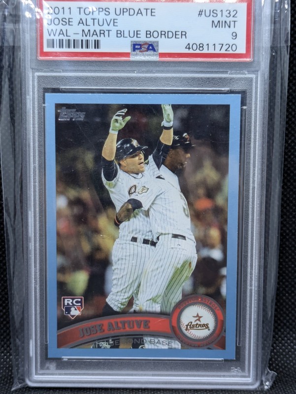 Jose Altuve Rookie Card 2011 Topps Update Walmart Blue #US132 PSA 9