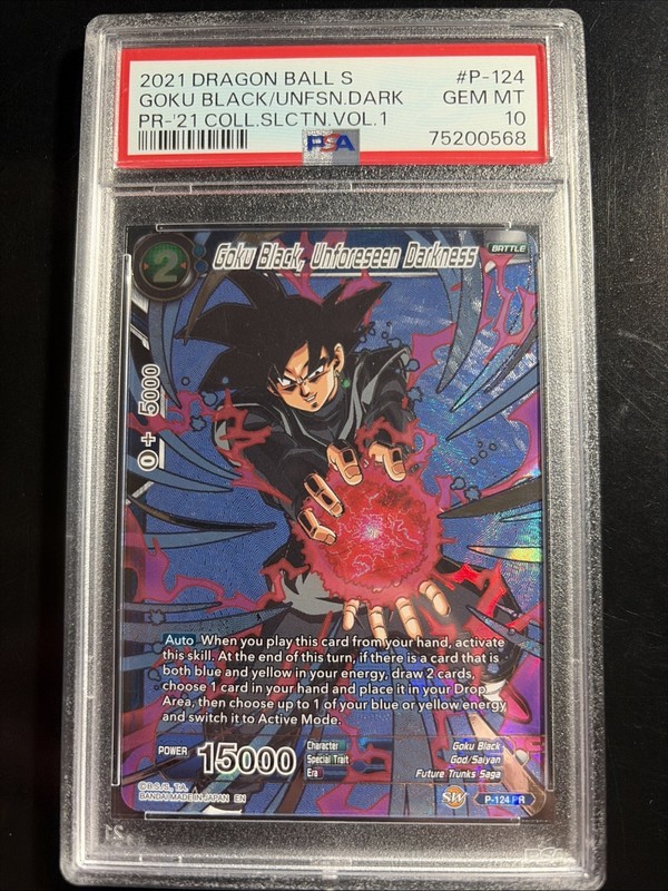 PSA 10 Goku Black Unforeseen Darkness 2021 P-124PR Dragon Ball Super Card