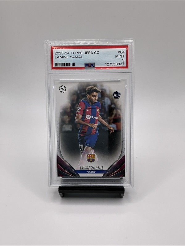 2023-24 TOPPS UEFA CC LAMINE YAMAL Rookie PSA 9