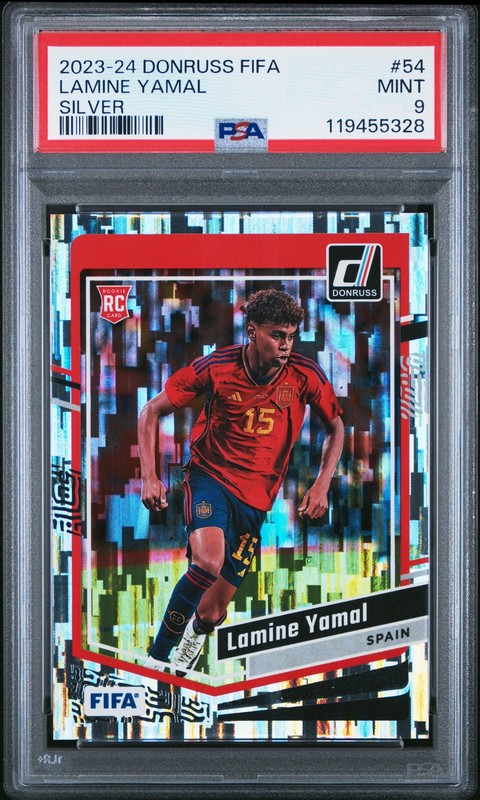 2023-24 Panini Donruss Fifa Silver #54 Lamine Yamal FC Barcelona Rookie PSA 9