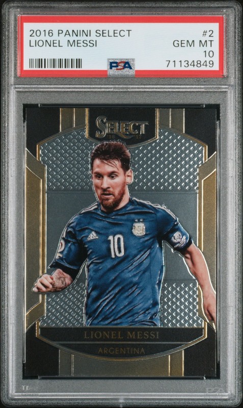 2016 Panini Select #2 Lionel Messi FC Barcelona Argentina PSA 10