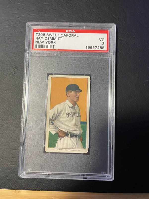 T206 Ray Demmitt New York Sweet Caporal 350 Subjects PSA 3 VG