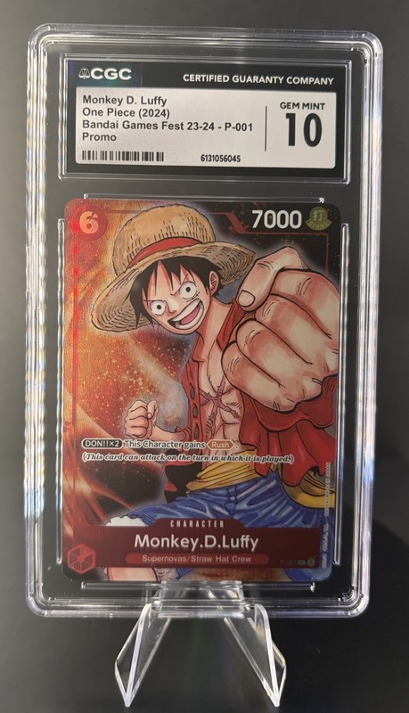 One Piece Monkey.D.Luffy P-001 Promo Bandai Games Fest 23-24 — CGC 10 Gem Mint