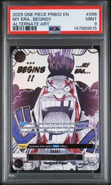 ONE PIECE MY ERA...BEGINS!! 2025 PRB02 CARD THE BEST VOL.2 #096 ALT ART PSA 9