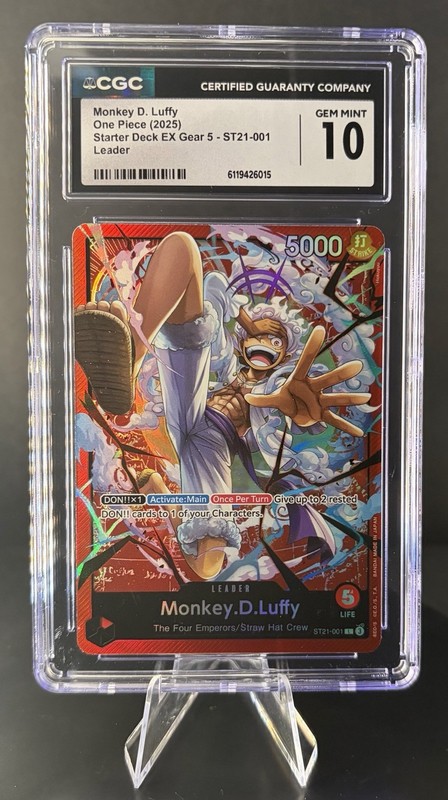 ⭐️MONKEY D. LUFFY ST21-001 LEADER CGC 10 2025 ONE PIECE⭐️