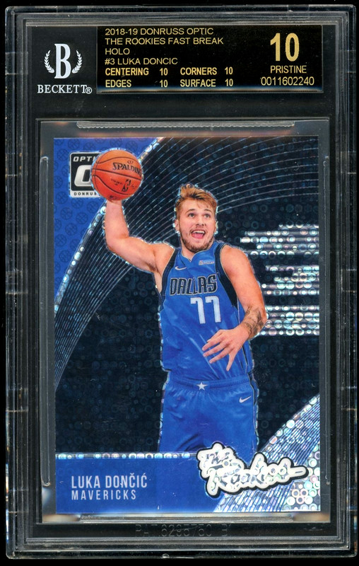 Donruss Optic The Rookies Fast Break Luka Doncic BGS 10 Black Label *POP 1*
