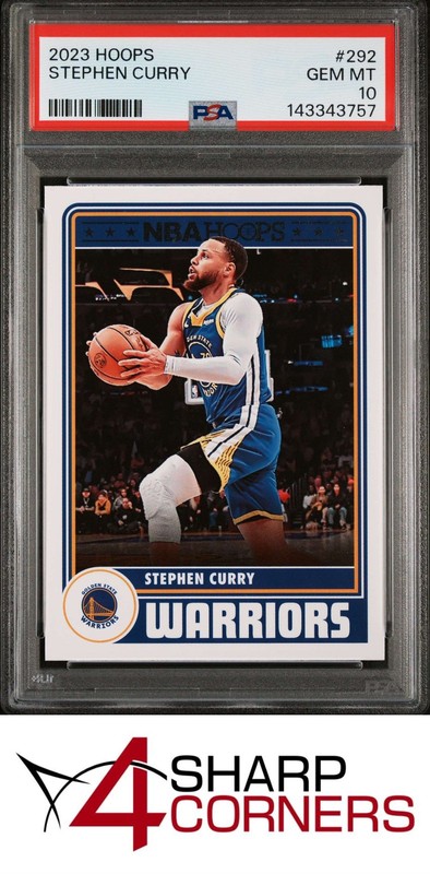2023 PANINI NBA HOOPS #292 STEPHEN CURRY WARRIORS PSA 10