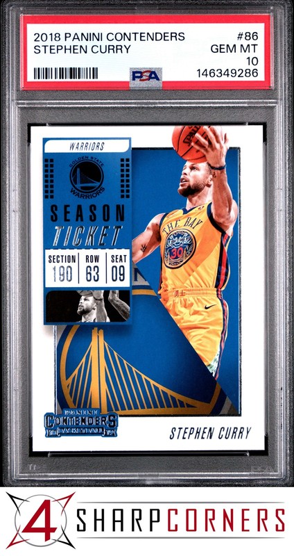 2018 PANINI CONTENDERS #86 STEPHEN CURRY WARRIORS PSA 10