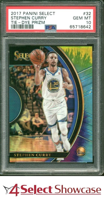 2017 PANINI SELECT TIE-DYE PRIZM #32 STEPHEN CURRY #/25 PSA 10