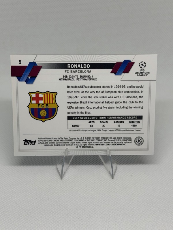 2023 Topps Chrome Ronaldo #9 Champions League Sapphire Image Variation  view 2