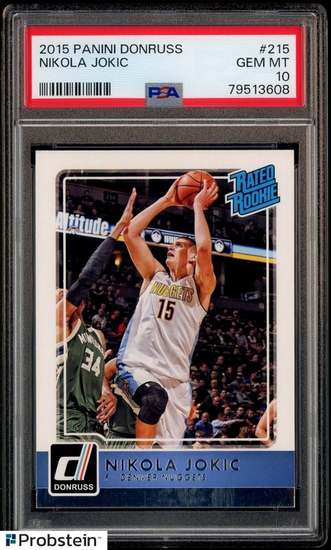 #2 2015-16 Donruss #215 Nikola Jokic Denver Nuggets RC Rookie PSA 10 GEM MINT