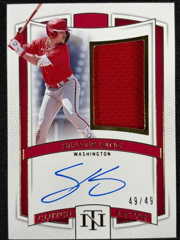 Seaver King 2025 Panini National Treasures Clutch Factor AUTO 49/49 NATIONALS 