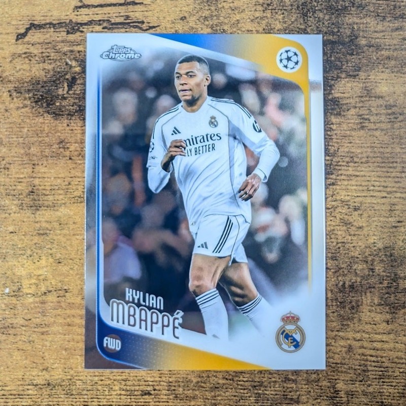 2025-26 Topps Chrome UEFA Champions League Kylian Mbappe #112 Real Madrid Base