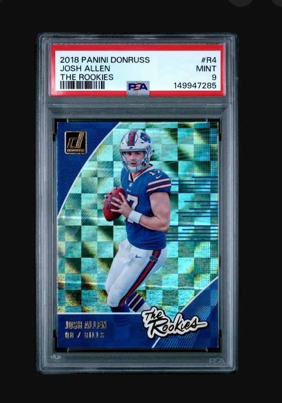 2018 Panini Donruss The Rookies Josh Allen R4 RC Rookie PSA 9 Bills MVP QB