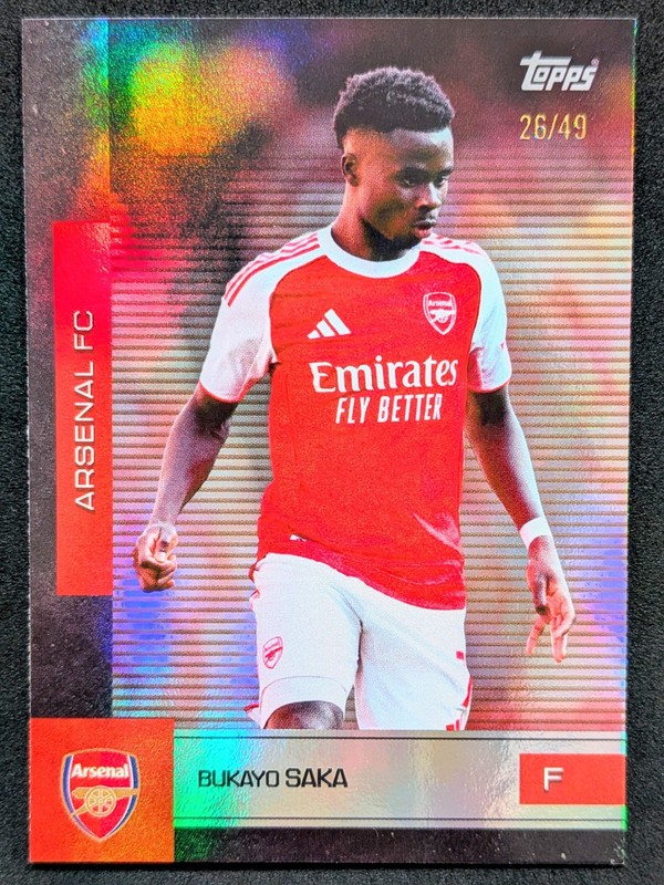 2025/26 Topps Arsenal Team Set Bukayo Saka Foil /49