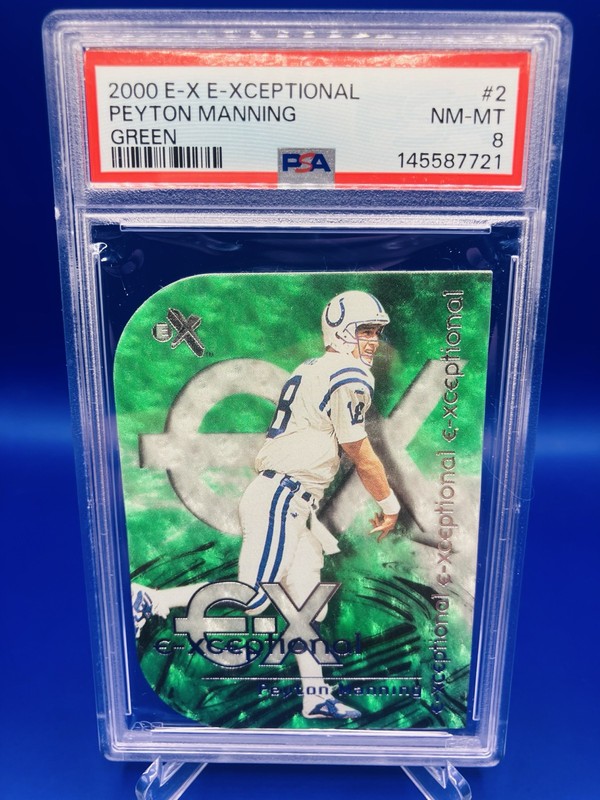 2000 EX - E-Xceptional Peyton Manning #2 XC Green PSA Colts HOF