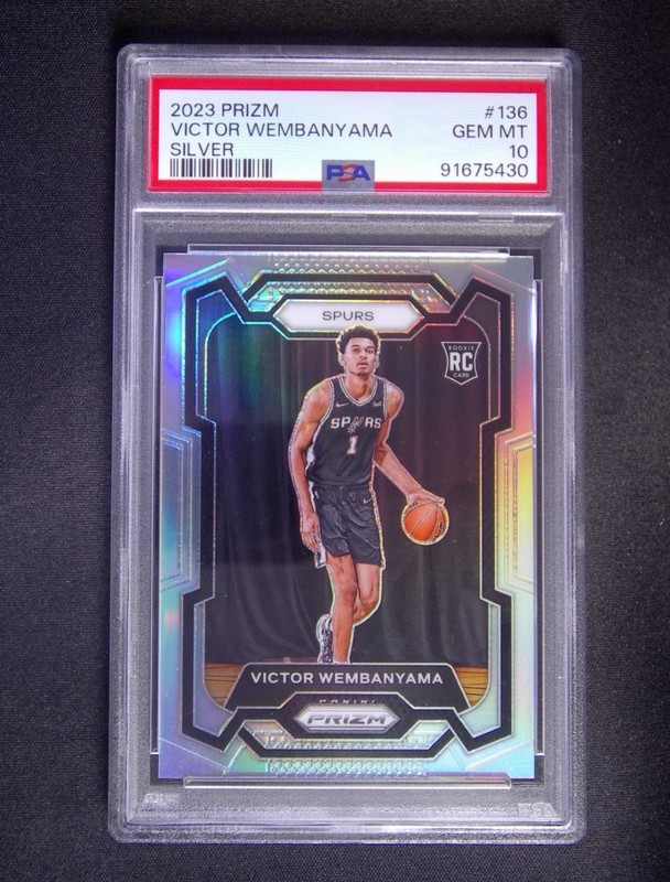 Panini 2023-24 Prizm Victor Wembanyama Silver Prizm RC Spurs PSA 10 *CHASER*