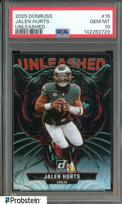 2025 Donruss Unleashed #15 Jalen Hurts Philadelphia Eagles PSA 10 GEM MINT