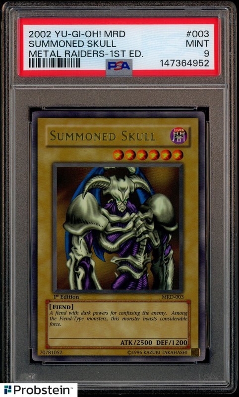 2002 Yu-Gi-Oh! MRD Metal Raiders 1st Edition #003 Summoned Skull PSA 9 MINT