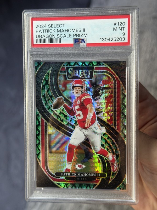 2024 Select Patrick Mahomes II #120 Dragon Scale Prizm PSA 9 Premier Level /81