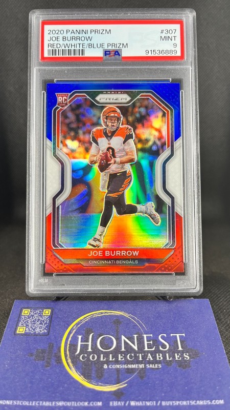2020 Panini Prizm Joe Burrow RC Red White Blue
