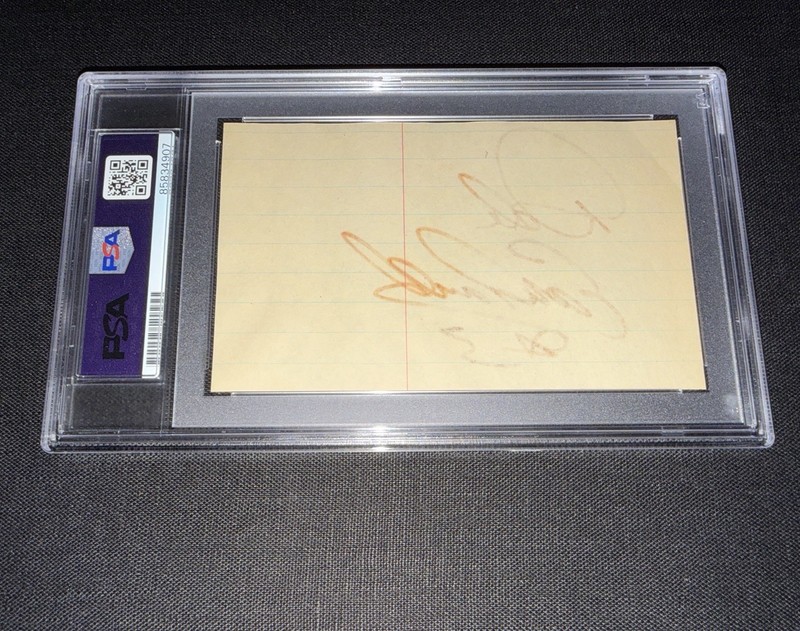 Dale Earnhardt Sr. Signed 3x5 Cut PSA Slabbed Rare #3 Inscription NASCAR Racing view 2