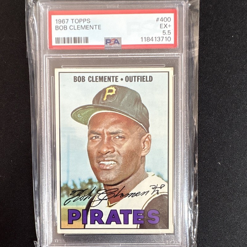 Topps 1967 Roberto Clemente #400 Bob on Card Pittsburgh Pirates PSA Graded
