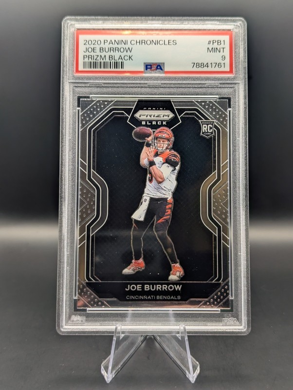 2020 Joe Burrow Panini Prizm Black RC PSA 9