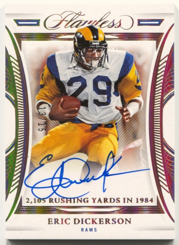 2022 Panini Flawless Eric Dickerson Autograph Flawless Achievements Auto #/15