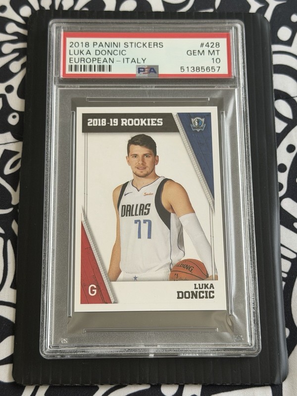 Panini 2018 Panini Stickers Luka Doncic #428 Rookie Sticker PSA 10 Mavs
