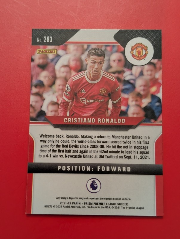 CRISTIANO RONALDO 2021-22 Panini Prizm Premier League #283 MANCHESTER UNITED🔥 view 2