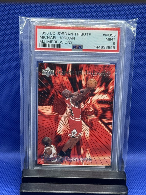 1996 UPPER DECK TRIBUTE BASKETBALL #MJ55 MICHAEL JORDAN PSA 9