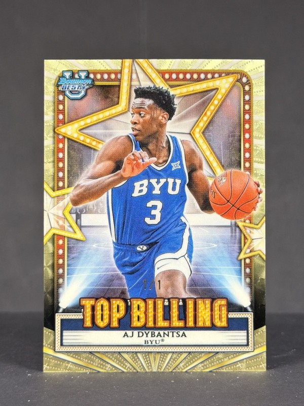 AJ Dybansta 2025-26 Bowman Best U Top Billing SSP Case Hit SUPERFRACTOR 1/1 BYU