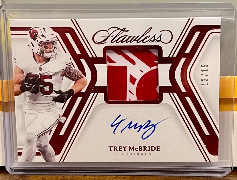 Trey McBride - 2025 Panini Flawless Signature Gloves Ruby /15  Auto Cardinals