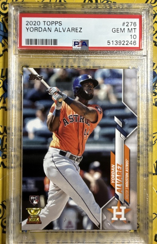 2020 Topps - Yordan Alvarez #276 Orange Jersey (RC). PSA 10!  Gem