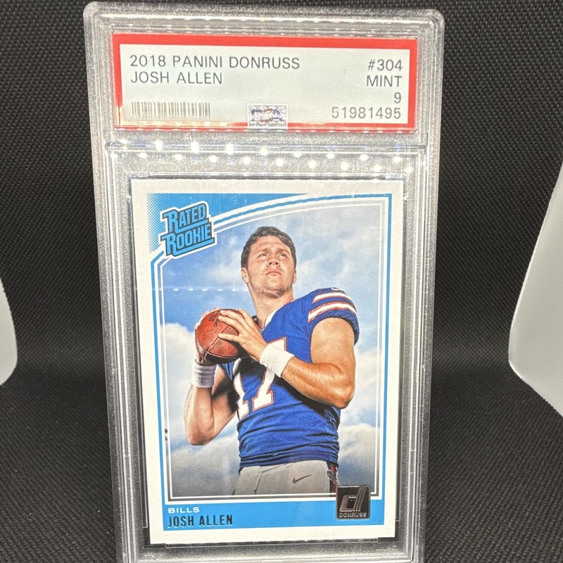 Panini Donruss 2018 Rated Rookie Josh Allen #304 Buffalo Bills RC PSA 9