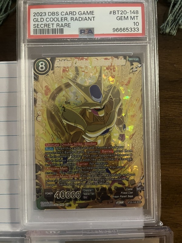2023 Dragon Ball Super Power Absorbed Golden Cooler, Radiant Pride #148 PSA 10