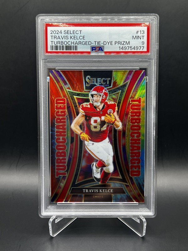 2024 Panini Select - Travis Kelce Turbocharged-Tie-Dye /25 PSA 9 | KC Chiefs🚨 view 1