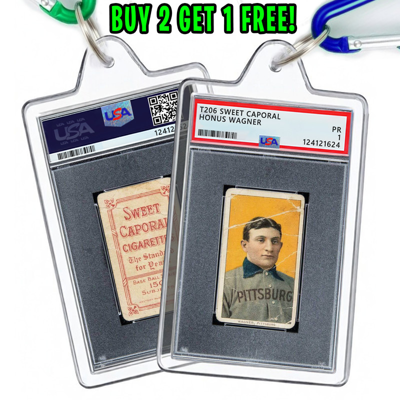 Honus Wagner, 1909-1911 T206 Sweet Caporal Baseball Card | Mini ƤSA 1 Keychain