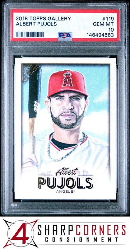 2018 TOPPS GALLERY #119 ALBERT PUJOLS ANGELS PSA 10