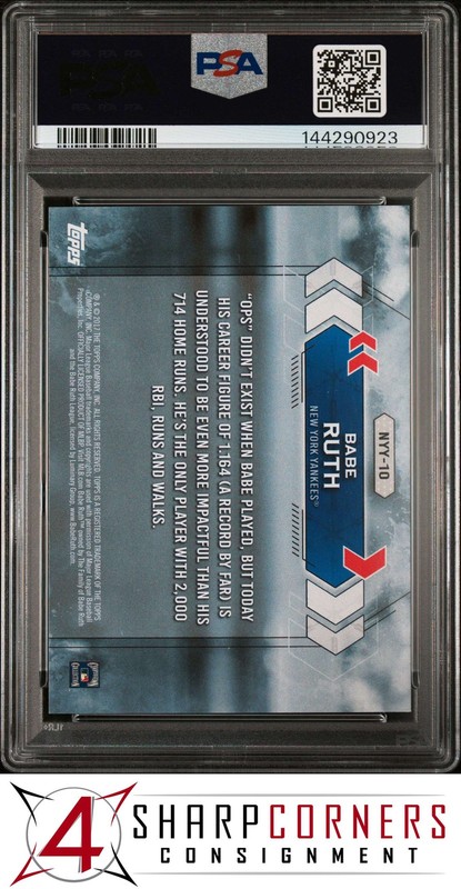 2017 TOPPS NATIONAL BASEBALL CARD DAY NEW YORK YANKEES #NYY-10 BABE RUTH PSA 9 view 2