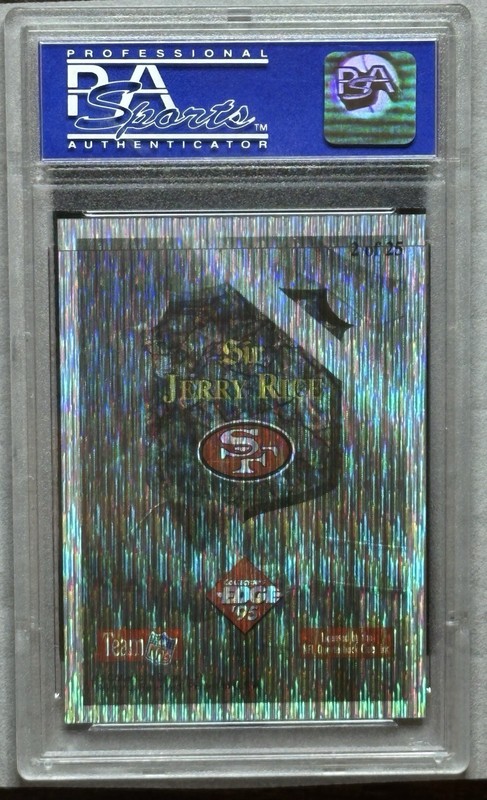1995 EXCALIBUR - MINT PSA 9 22K JERRY RICE STONE-PRISM #2 HOF 49ers view 2