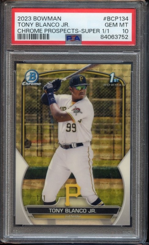 2023 Bowman Tony Blanco Jr. - 1st Chrome Prospect - Superfractor 1/1 - PSA 10 