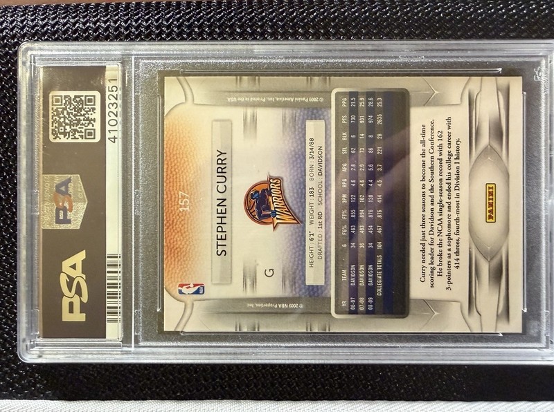 2009 PANINI PRESTIGE #157 STEPHEN CURRY ROOKIE RC PSA 10 view 2