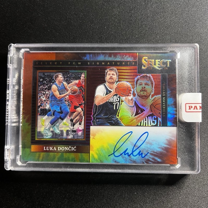 2023-24 Panini Select Luka Doncic Select Few Signatures Tie Dye Auto /25