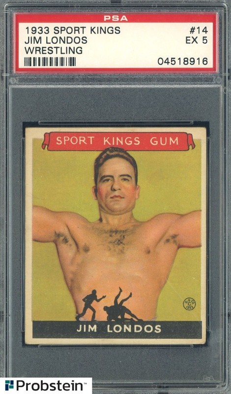 1933 Goudey Sport Kings Wrestling #14 Jim Londos PSA 5 EX