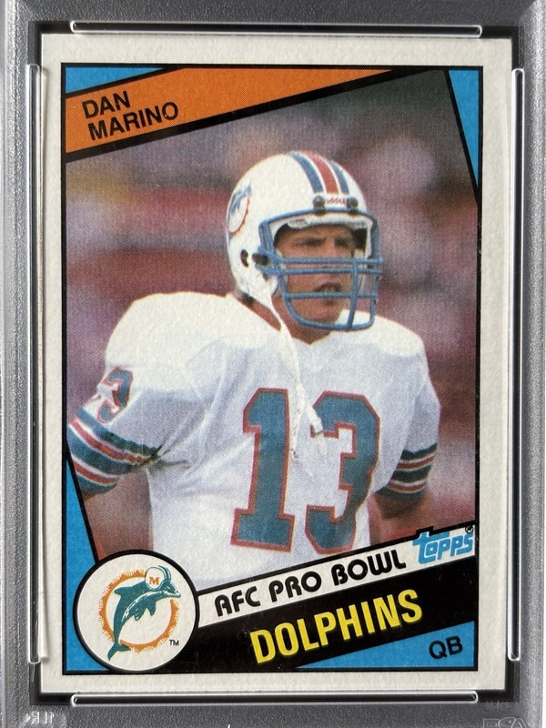 1984 Topps  #123 Dan Marino ROOKIE RC PSA 8 NM-MT DOLPHINS HOF QB ICONIC CARD view 2