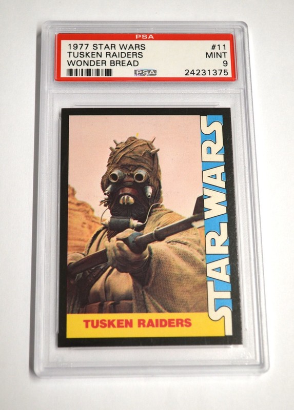 1977 STAR WARS Wonder Bread #11 TUSKEN RAIDERS PSA 9