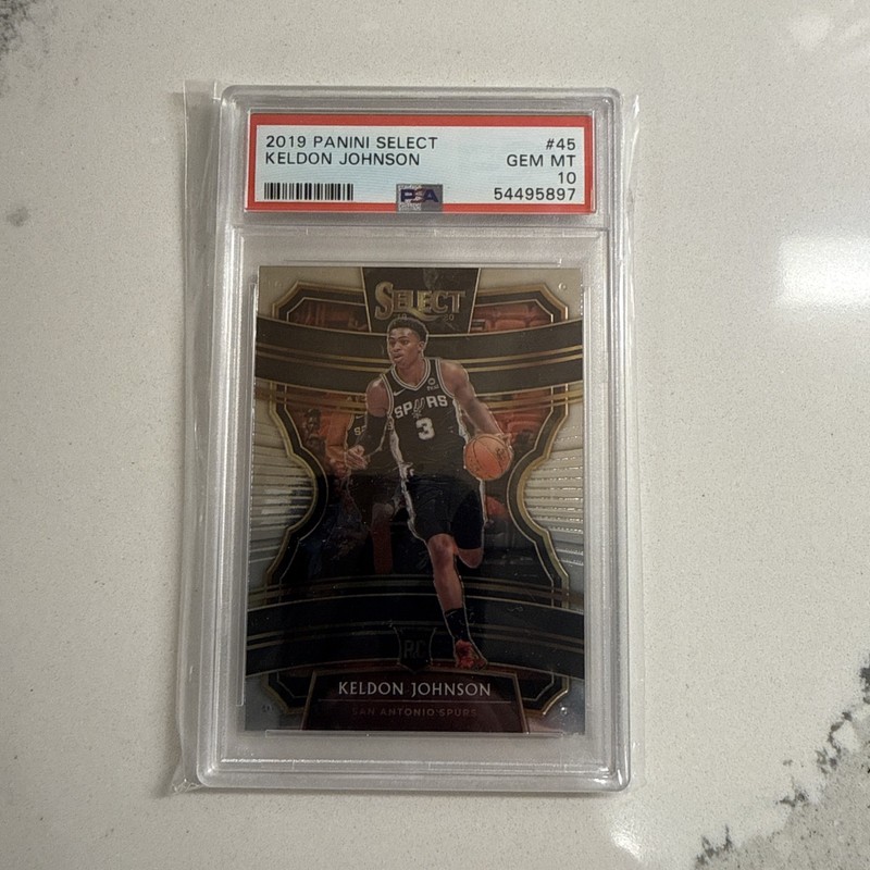 Panini Select 2019-20 Keldon Johnson Rookie #45 PSA 10 Concourse Spurs NBA