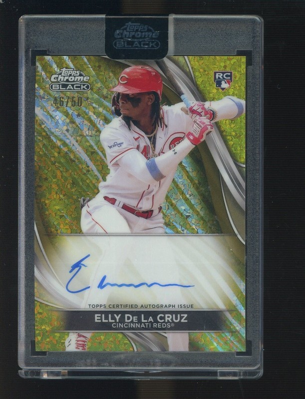 2024 Topps Chrome Black Gold Mini Diamond Elly De La Cruz RC Rookie AUTO /50